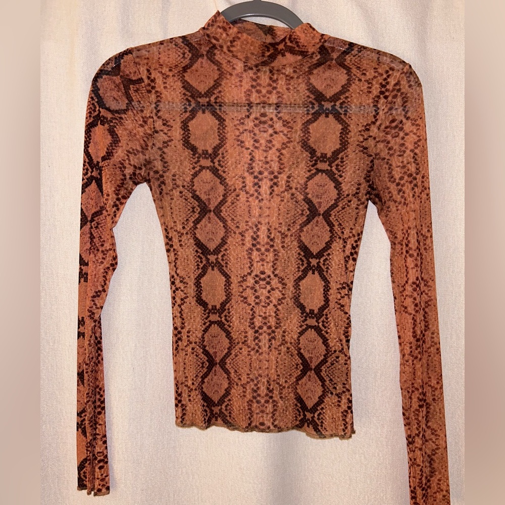 Urban Outfitters Snake print Mesh top